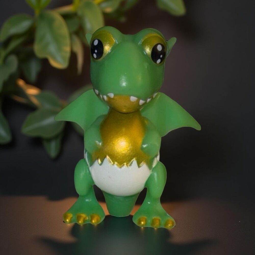 Ryans World Shelldon Green Dragon Mystery Figure Cartoon Remka Toy 2”